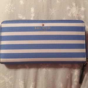 Blue and white Kate Spade wallet